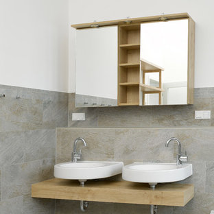 Badezimmer mit Steinfliesen Ideen, Design & Bilder | Houzz