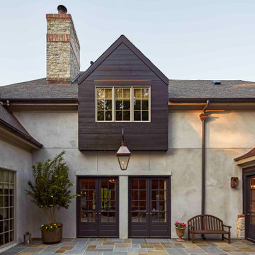 Patio Lighting with Gas Lanterns & Electric lights