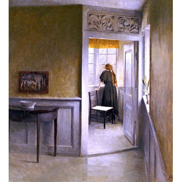 Peter Vilhelm Ilsted Looking Out The Window, 20"x25" Wall Decal