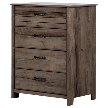 South Shore Ulysses 4 Drawer Chest in Fall Oak