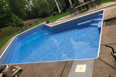 Inground Vinyl Liner Installation Over Steps