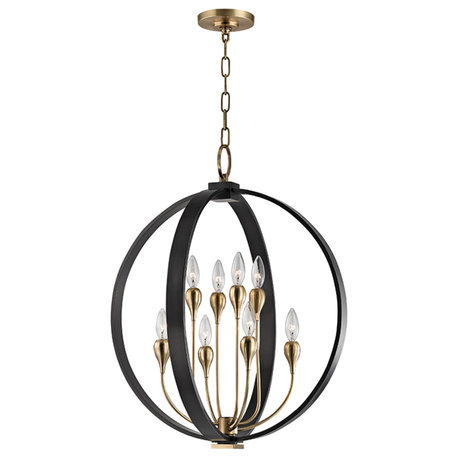 Hudson Valley Dresden 8 Light 22" Chandelier, Aged Old Bronze