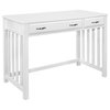 Pemberly Row Contemporary Engineered Wood L Shaped Desk with Hutch in White