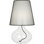 Robert Abbey - Robert Abbey 458W June - One Light Table Lamp - Black Fabric Wrapped 10.75 x 5.38  Shade Included: YesJune One Light Table Lamp Clear/Black Fabric Wrapped White Organza Fabric Shade *UL Approved: YES *Energy Star Qualified: n/a  *ADA Certified: n/a  *Number of Lights: Lamp: 1-*Wattage:150w E26 A Medium Base bulb(s) *Bulb Included:No *Bulb Type:E26 A Medium Base *Finish Type:Clear/Black Fabric Wrapped