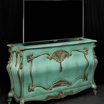 TV lift Cabinet in Home Examples by Cabinet Tronix