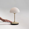 Pensee LED Table Lamp, Matt Opal Glass/ Champagne Gold