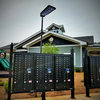 Solar Power Dusk To Dawn Black Aluminum Outdoor LED AI-Smart Sensing Light, Ee824w-Ai18