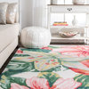 Contemporary Country & Floral Area Rug, Multi, 5'x8'