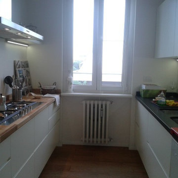 Cucina contemporanea laccata bianca