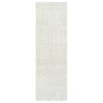 Messina Area Rug, Light Gray/White, 2'6"x8'