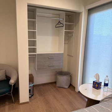 White Painted Glass Bi-Folding Closet Doors Palm Springs, California