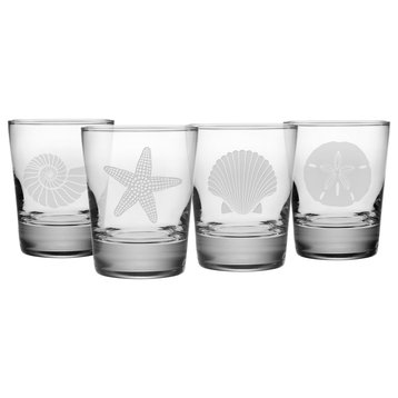 Beachcomber 4-Piece Double Old Fashioned Glass Set