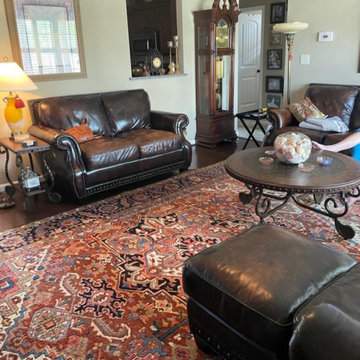 Living Room Design inspired with Persian, Antique Heriz Rug!