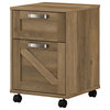 kathy ireland Home Cottage Grove 2 Drawer Mobile File Cabinet, Reclaimed Pine