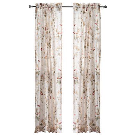 Ellis Curtain Sophia Crushed Taffeta Tailored Panel, Multi, 48"x63"