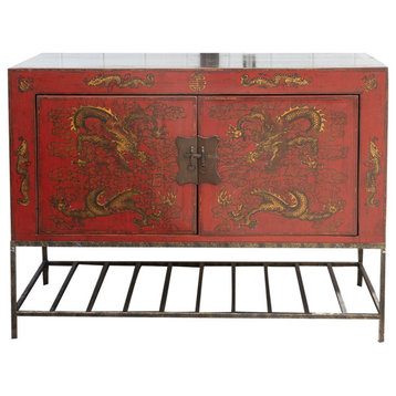 Early 20th Century Chinoiserie Cabinet on Stand
