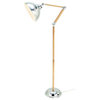 Industrial Rubber Wood and Iron Adjustable Floor Lamp