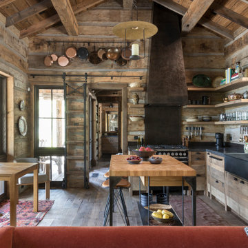 Whitefish Kitchen with Custom Butcher Block Island