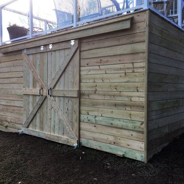 Deck Enclosure with Sliding Barn Door