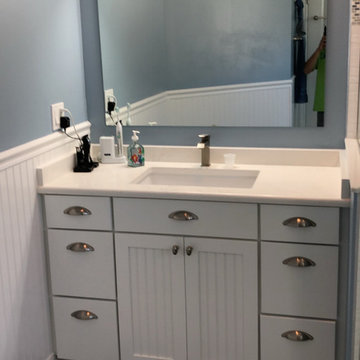 From standard builder's to beautifully cabinets, tops and splash!