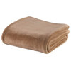 Dark Brown Fleece Blanket, Light Brown