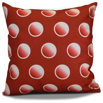 Dip Dye Dots Pillow, Red, 20"x20"