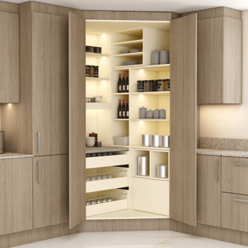 Wooden Shaker Kitchen Set in L-shape Supplied by Inspired Elements