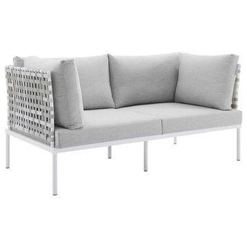 Modway Furniture Harmony Outdoor Loveseat, Taupe Gray -EEI-4961-TAU-GRY