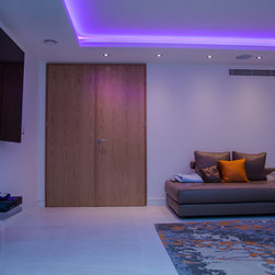 Oak Real Wood Veneer Double Doors - Home Decor