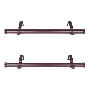 Leo 1 Inch Dia Side Curtain Rod 12 20 Inches Long Set Of 2