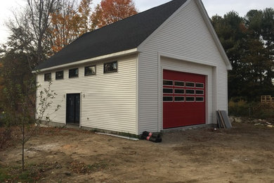 Inspiration for a modern garage remodel in Providence