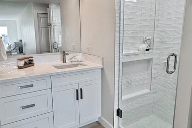 Bathroom - modern bathroom idea in Edmonton