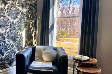 Living room - modern living room idea in New York