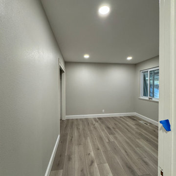 Home Remodel/ One Bath/paint/popcorn removal/LED Can lights/baseboards/Flooring