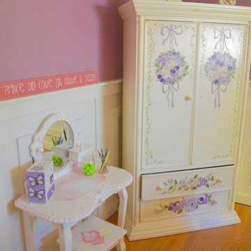 We charmed a little girl’s bedroom into a parlor fit for a little princess