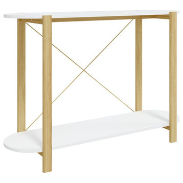 vidaXL Console Table Entryway Table Narrow Side Table White Engineered Wood