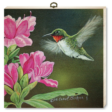 "Opening Day Hummingbird" Cutting Board, 12"x12"