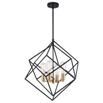 Vaxcel P0307 Rad 4-Light Pendant in Mid-Century Modern and Cage Style 30 Inches