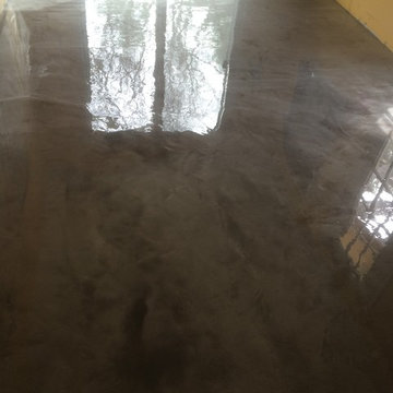 Designer Metallic Coating over radiant floor heat