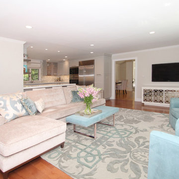 Modern Family Room & Kitchen