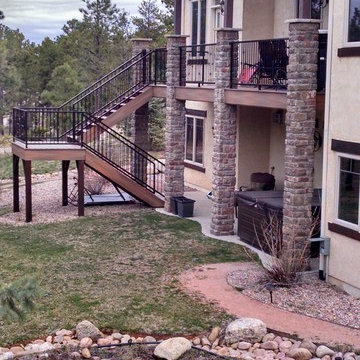 Composite Deck with Custom Designed/Built Wrought Iron Railing