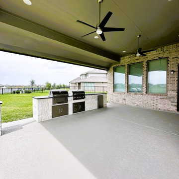 Backyard Upgrade: Patio Cover with Outdoor Kitchen and Extended Concrete Patio