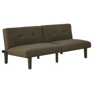 Abbyson Living Jakarta Leather Convertible Sofa Brown