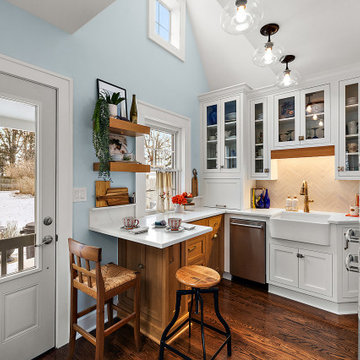 Starmark Inset Gillette Kitchen in Maple Bistro White & QWSO Oregano