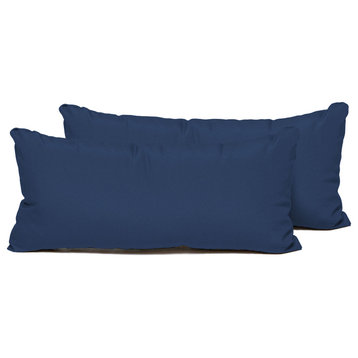 Rectangle Outdoor Patio Pillows, Navy