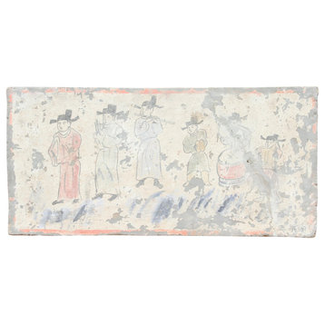 Hand-painted Liao Dynasty Style Musicians Mural Tile