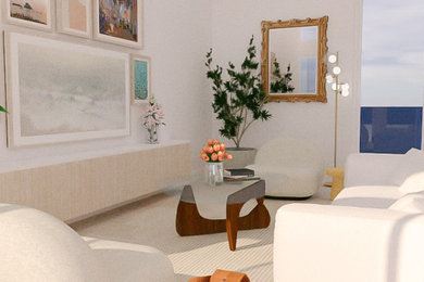 Living room - scandinavian living room idea in Tampa