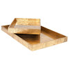 Luxe Gold Leaf Rectangle Tray, Small