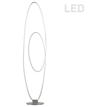 Dainolite Phoenix LED Floor Lamp 60W, Silver - PHX-6060LEDF-SV
