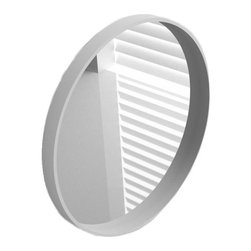 ADM Bathroom Design - ADM Circular Framed Wall Mounted Mirror, Matte White, 28" - Bathroom Mirrors